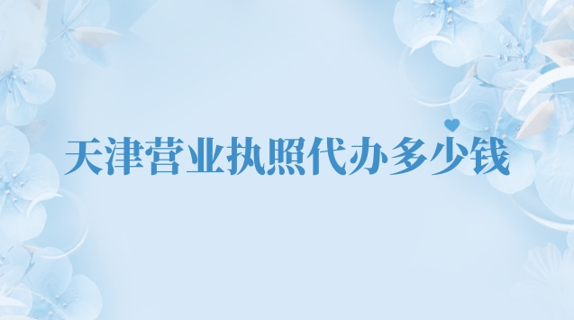 天津营业执照代办多少钱